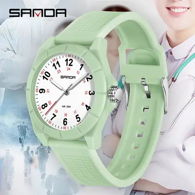 Sanda Neon Blue Quartz Watch for Men Women
