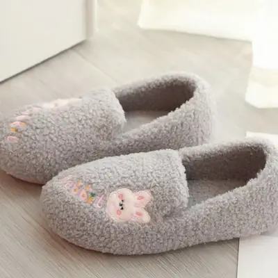 Moon shoes autumn and winter thick teddy velvet bag with cotton slippers home postpartum non-slip maternal soft bottom floor shoes wholesale