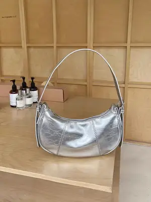 Silver Korean Niche Shoulder Bag for Women 2026
