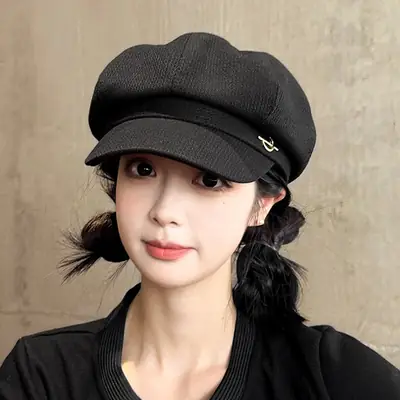 Women's Thin French Duck Tongue Hat Big Circumference