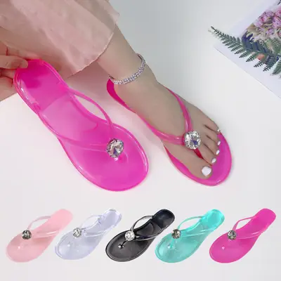 Transparent PVC Jelly Flip Flops Amazon Aliexpress