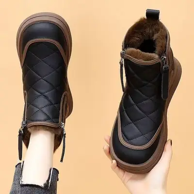 Women's Fleece Lined Snow Boots Northeast Winter Warm Waterproof