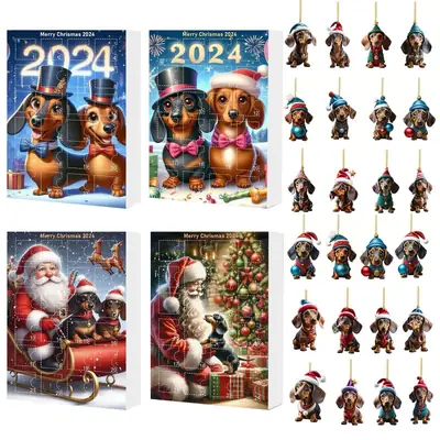 2024 Christmas Countdown Dachshund Pendant Gift Box Blind Box