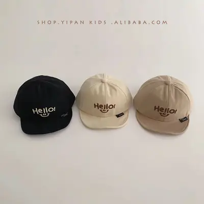 Yipan Baby Cap Spring Autumn 2025 New Ins Unisex Letter Soft Bristle