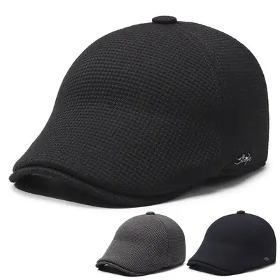 Men's Black Fleece Cap with Ear Protection