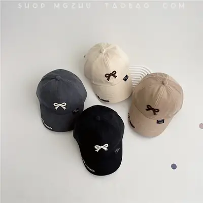 Girls Bow Cap Spring Autumn Thin Korean Style