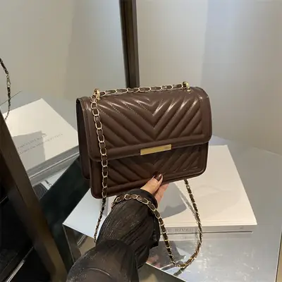 Black Quilted Crossbody Bag for Women 2024