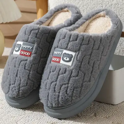 2026 New Cotton Slippers for Couples, Winter Indoor Home Thick-Soled Warm Cartoon Cotton Slippers for Women and Men