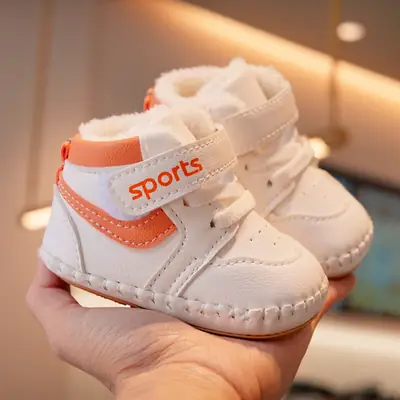 Baby Shoes Soft Sole Non-slip Winter fleece-lined Thickened Beginner Baby Shoes 0-1 Years Old Anti-drop Toddler Shoes