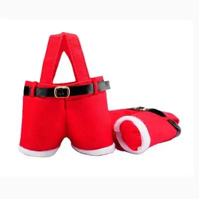 Santa Doll Belt Pants Candy Bag Christmas Gift Bag