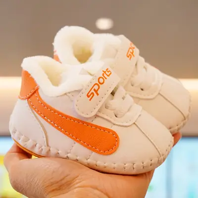 Baby Shoes Soft Sole Non-slip Winter fleece-lined Thickened Toddler Shoes Beginner Baby Shoes 0-1 Years Old Anti-drop