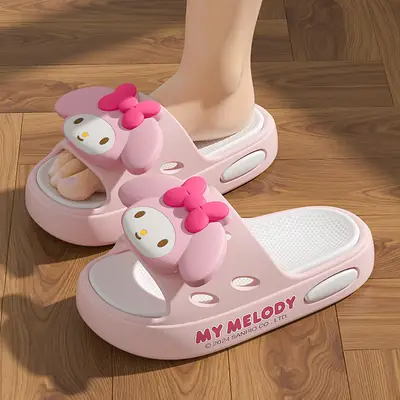 Melody Cartoon Sandals Women Purple Indoor