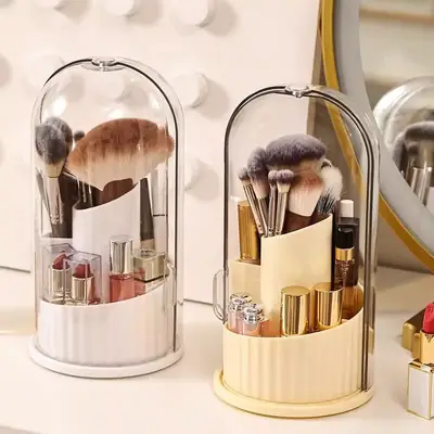 Rotating 360° Cosmetic Brush & Lipstick Storage Rack