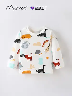 Malwee Boys Printed T-Shirt Winter Casual Round Neck Long Sleeve