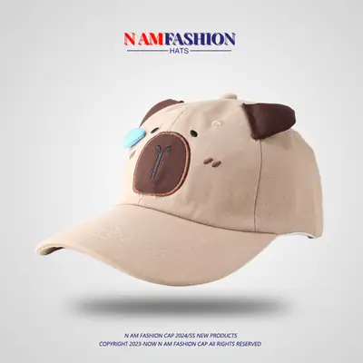 Cute Face Capibala Brown Baseball Cap Women