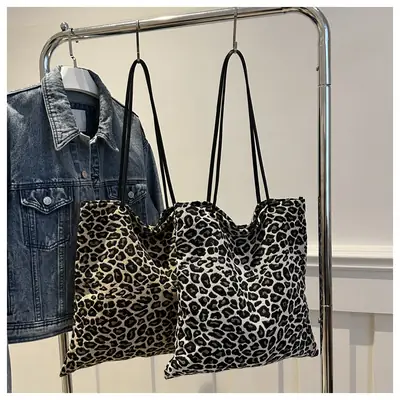 Women Leopard Print Tote Bag 2024 New Casual Fashion