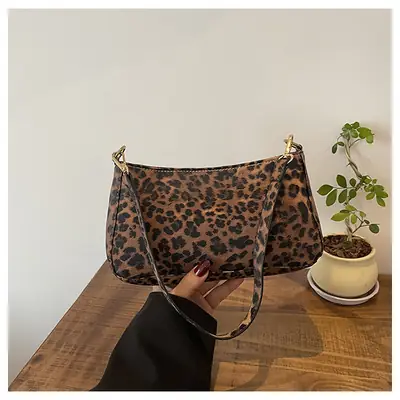 PU Leopard Print Shoulder Bag for Women