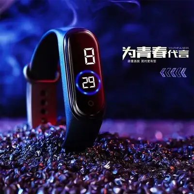 Men's LED Sports Watch Waterproof Black