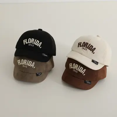 Florida 1945 Beige Baseball Cap for Boys Girls
