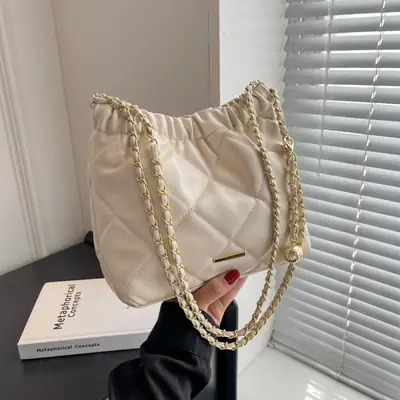 Women's Rhombic Chain Shoulder Bag 2024 Summer