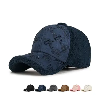 Winter Lamb Velvet Baseball Cap for Women Multi Color