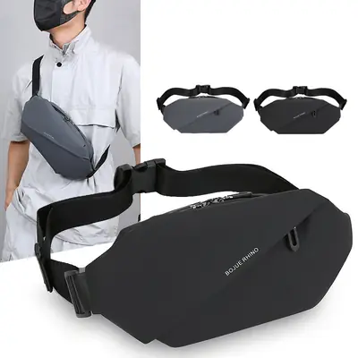 Men's New Fashion Crossbody Bag Black Large Capacity