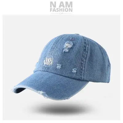 Vintage Wash Denim Baseball Cap Men Women Wide Brim