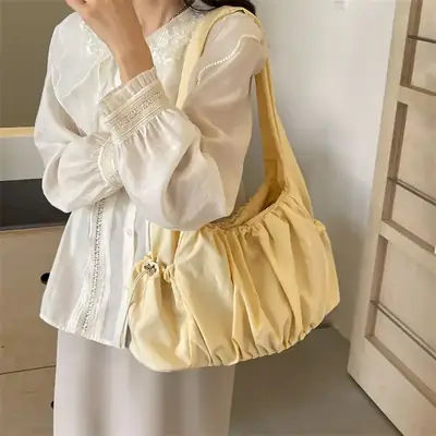 Women's Large Capacity Shoulder Bag Grey 2024 Spring Summer