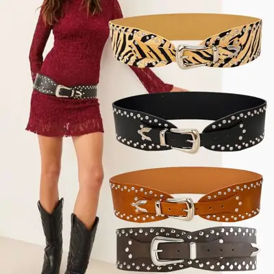 Red Wrap Punk Belt for Women Hot Girl Fashion