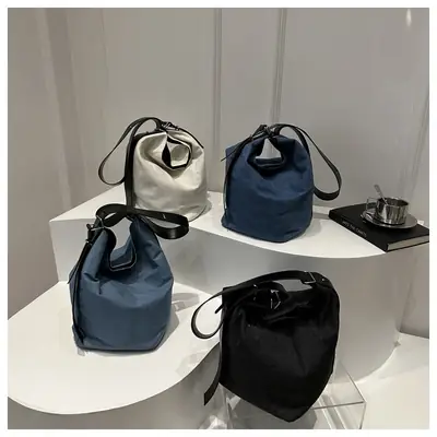Women's Korean Style Blue Denim Shoulder Bag 2024