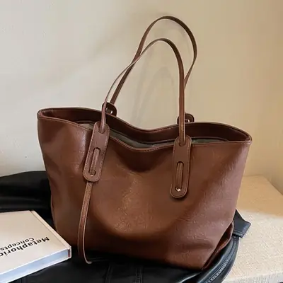 Trendy Brown Soft Shoulder Bag for Women 2026