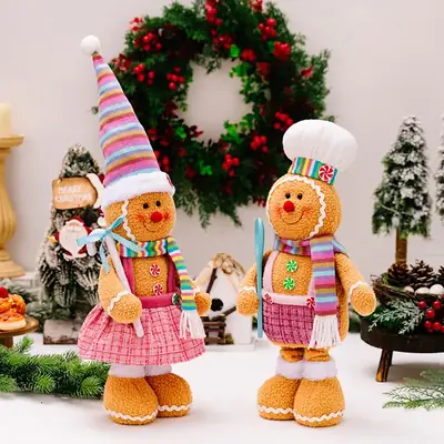 Christmas Gingerbread Doll Telescopic Biscuit Decor