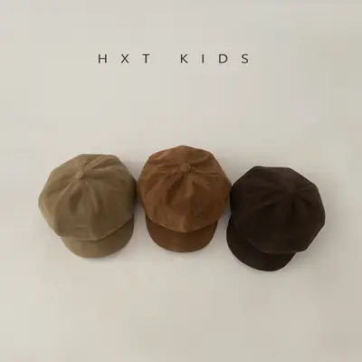 Children's Brown Anti-Wear Cap Autumn Winter