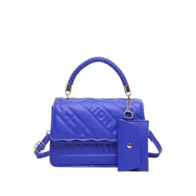 Pink Quilted Shoulder Bag with Long Strap