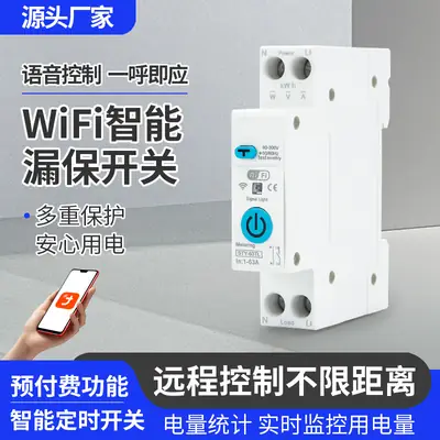 Graffiti Smart WiFi Leakage Protection Switch Circuit Breaker wifi Empty Mobile Phone Remote Control Wireless Timing Switch