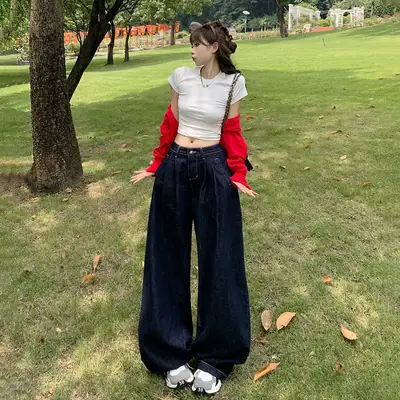 Young Orange American Style Wide Leg Jeans Women