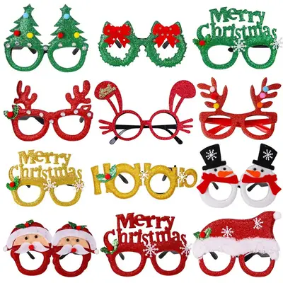 Christmas Santa Glasses Kids Party Photo Props 12x14.5cm