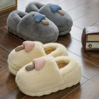 Women's New Autumn Winter Mushroom Slippers Thick Cotton