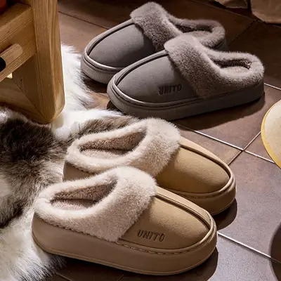 Mao Mao Cotton Slippers Winter Warm Non-Slip