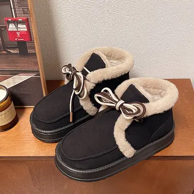 Women's Winter Snow Boots with Bow Decor