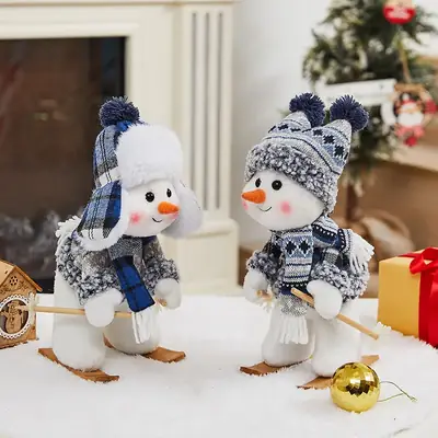 Cross Border Ski Snowman Doll Decor for Christmas