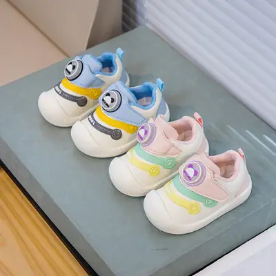 Baby Shoes Autumn New Style Breathable Boys' Indoor Soft Sole Non-slip Baby Toddler Shoes Girls' Single-layer Shoes sneaker