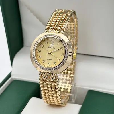 Korean Style Quartz Women's Watch with Crystal Band