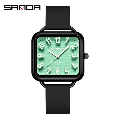 Sanda Green Quartz Watch for Men Women