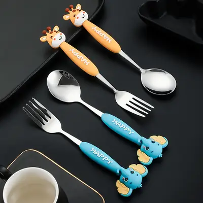 304 Stainless Steel Cartoon Fork for Kids