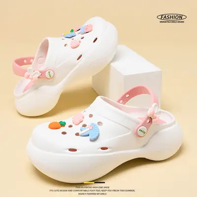 Women's Purple EVA Hole Sandals Summer Wear