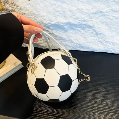 Women Football Themed Chain Shoulder Bag