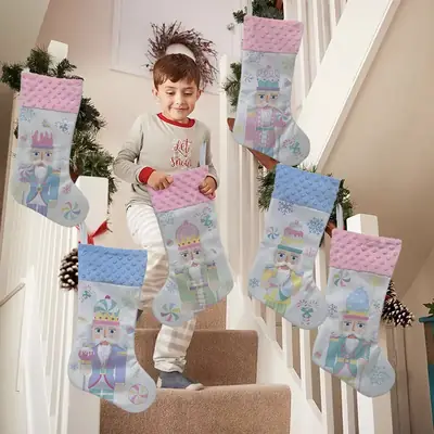 New Christmas Socks for Kids Wooden Decor Garland