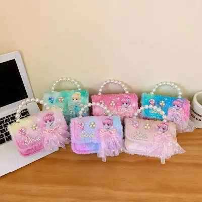 Trendy Princess Pearl Handbag for Girls