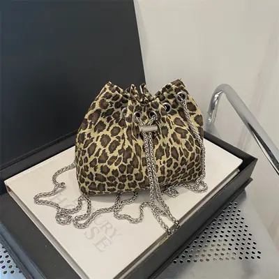 Women's Leopard Print Crossbody Bag 2024 Winter